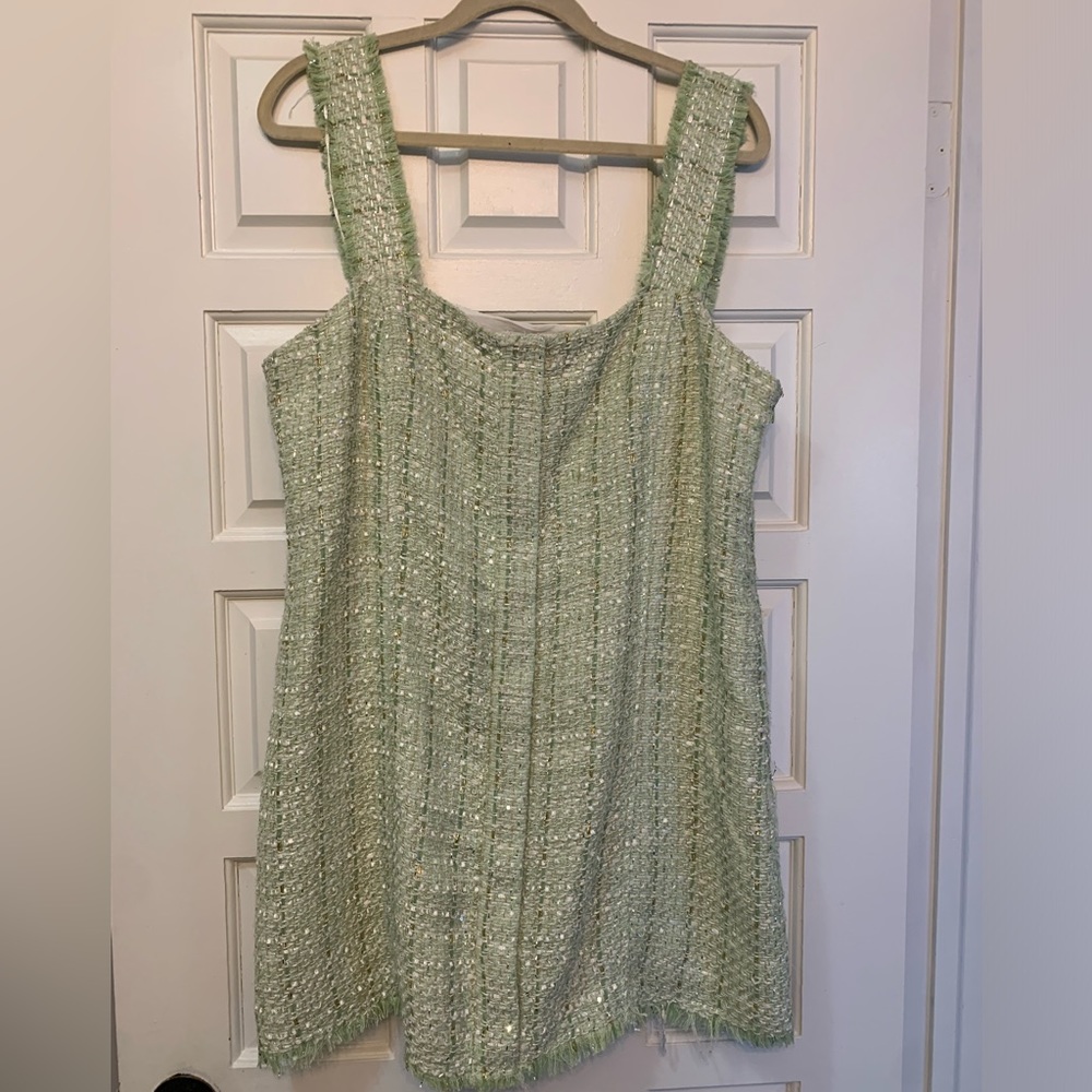 House of Harlow 1960 Mini Dress Color mint green/ White with Multi Color Size XL